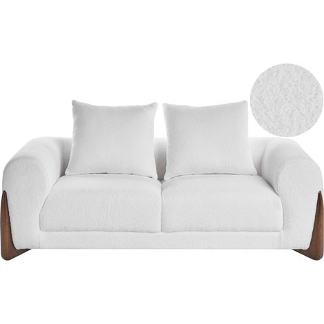 Sofa 2-Sitzer VINLIDEN Bouclé Weiß