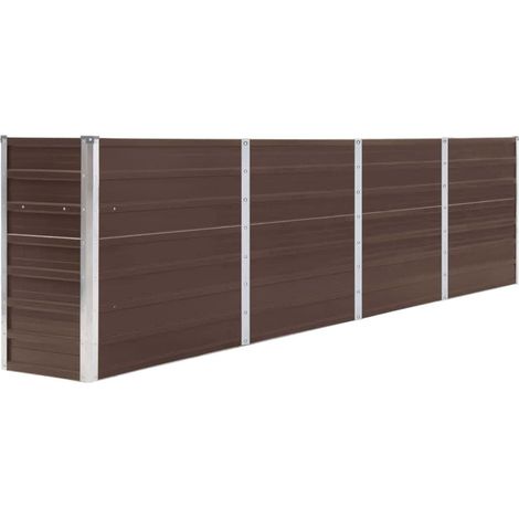 Maison Exclusive - Hochbeet 320 x 40 x 77 cm Verzinkter Stahl Bra (1/5)