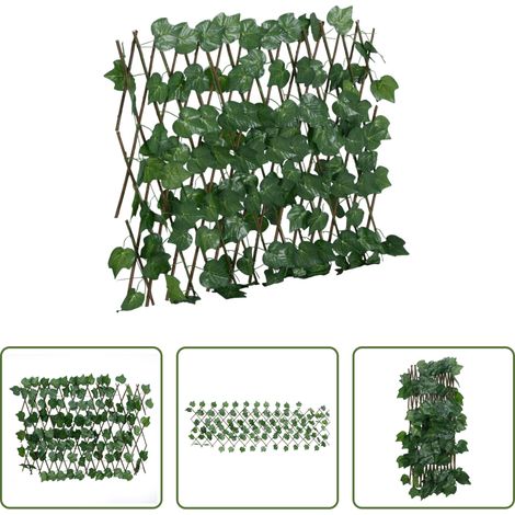 Clôture extensible - Treillis de feuille de vigne artificiel extensible 190x60 cm (1/5)