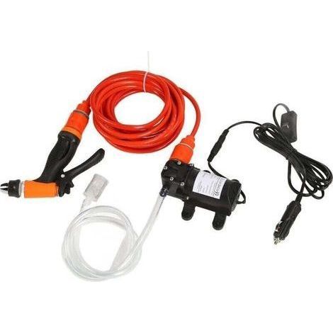 Pompe À Eau Portable Haute Pression 12 V 80 W Avec Pistolet Pour Nettoyage De Camping-Car Bateau Voiture Et Équipements Extérieurs (1/4)