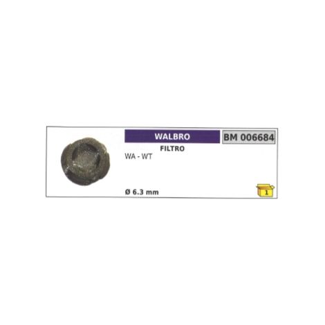 Filtro WALBRO motosega WA - WT Ø 6,3 mm 006684