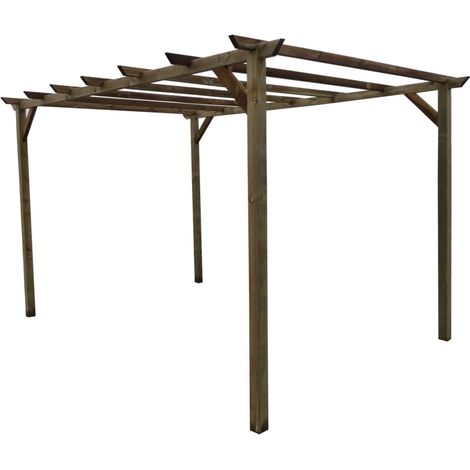pergola da esterno libera in legno di pino 300x400x250 cm