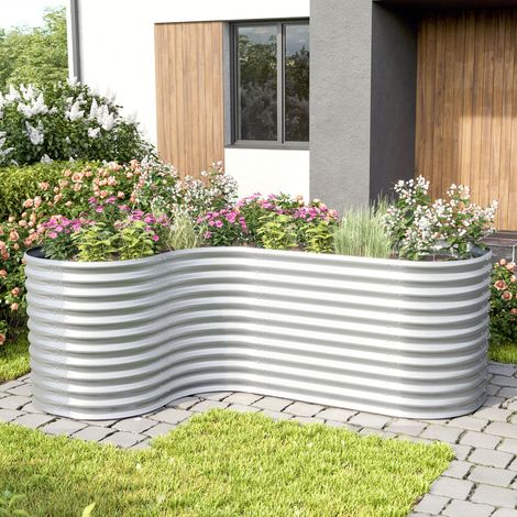 Hochbeeterweiterung Curve 858, blank (1/4)