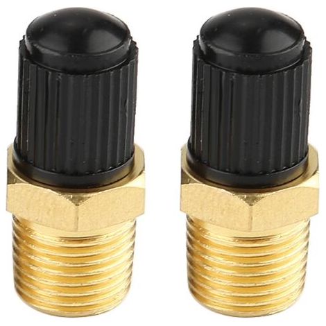 Valve de remplissage de réservoir de compresseur d'air en laiton, 2 pièces, 1/8 "NPT MPT (1/5)