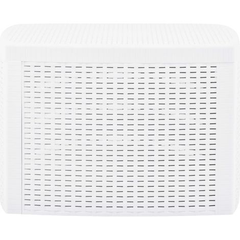 Table de jardin Table d'appoint Blanc 54x54x36,5 cm Plastique (1/5)