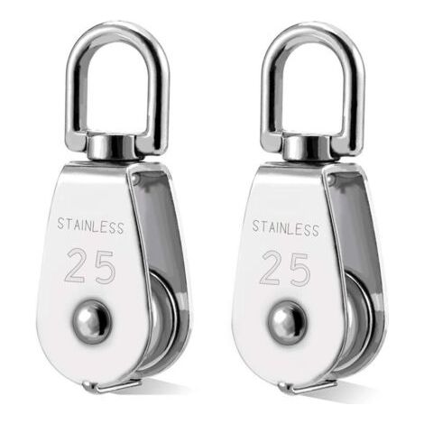 Pair Stück 304 Edelstahl-Riemenscheibe M25 Heberolle Lastrolle