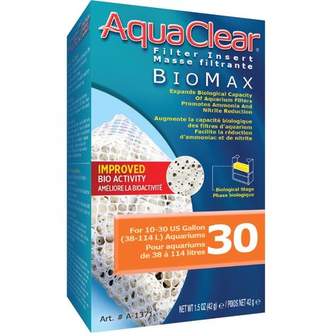 Aquaclear Fluval 30-Gallon Biomax F/A600.(6.Pezzi)
