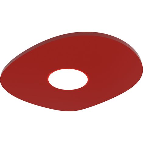 LUMICOM  RIVER FREE Plafoniera, 1x GX53, max 8W, metallo, rosso lucido, 20x23cm