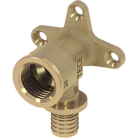 TECE TECEflex Piastra a muro Dimensione 16 x Rp 1/2, bronzo al silicio, 708610