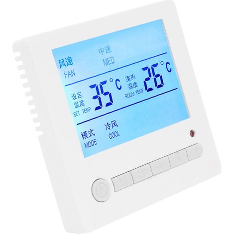 Thermostat intelligent LCD AC220V pour ventilo-convecteur, régulateur de température et panneau de climatisation