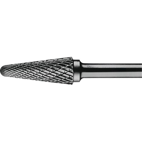 TECWERK Frässtift KEL Ø 8 mm Kopflänge 25 mm Schaft-Ø 6 mmHartmetall Verzahnung Kreuz