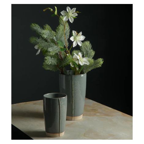 Vase Faro en grès émail réactif bleu (1/2)