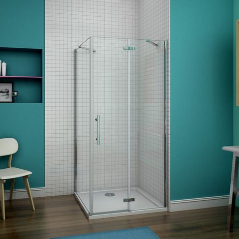 90X90X195cm NANO-Glas Scharniertür+Seitenwand(90cm) Eckeinstieg Duschkabine Duschabtrennung Duschtür Dusche (1/5)
