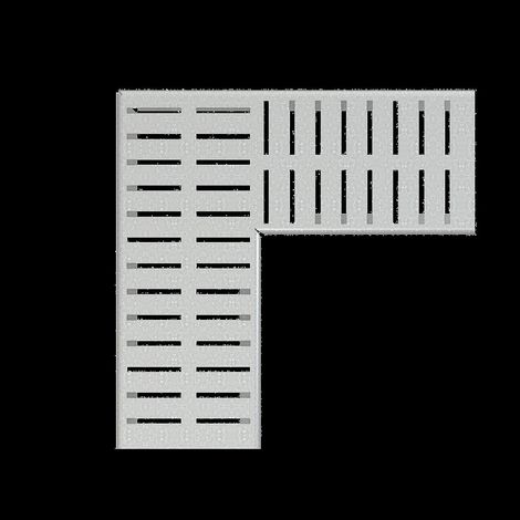 Alcadrain Grille carrée pour caniveau d'évacuation 100 mm, galvanisée (1/2)