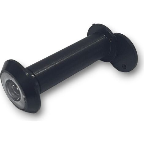 Spioncino per porta blindata legno ingresso nero in alluminio mm 50 80 foro 14 (1/5)