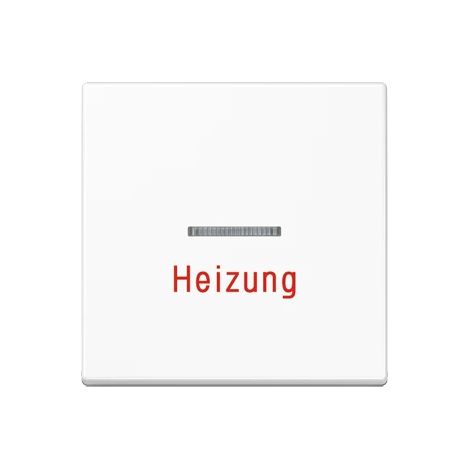 Jung Balancín 1 vía, inscripción "Heizung", con guía de luz, duroplástico, serie A, blanco alpino A 590 H WW