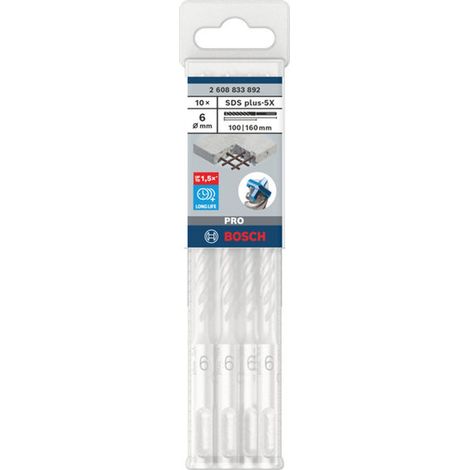 Bosch PRO SDS plus-5X Hammerbohrer 6 x 100 x 160 mm - 2608833892