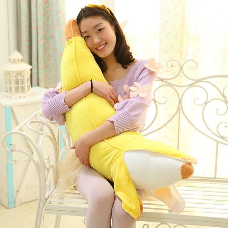 Peluche Banane Coussin Câlin Oreiller Banane en Peluche Douce (1/3)