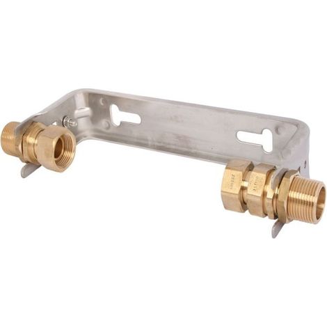 Support de compteur d&39eau Schlösser 0022503000001 2000 "Qn 6, rigide, horizontal, acier inoxydable, raccords à vis