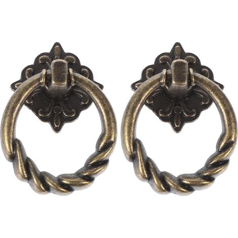 Poignées de Tiroir Anneaux de Poignée Rétro 6pcs Vintage en Alliage Décoratives et Faciles à Installer Design Unique et Élégant pour Tiroirs et Armoires (1/5)