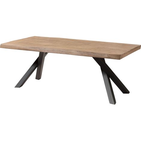 Baumtisch Mango 240x100x76 beige lackiert / A-Gestell anthrazit matt FREEFORM 5