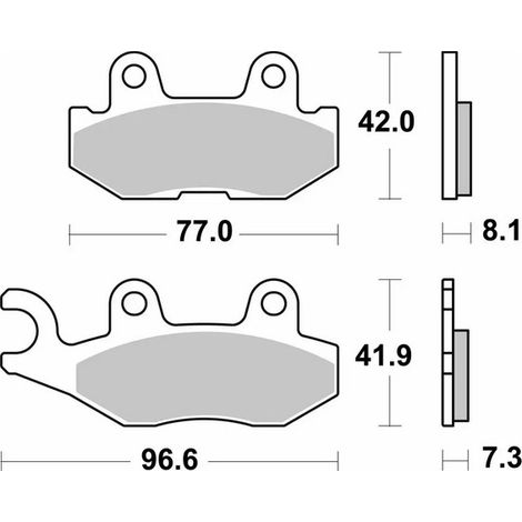 Pastillas de freno SBS KH675 Off-Road color dorado sinterizado para Yamaha YXC/YXM Viking Wolverine, YXE 850 Wolverine '18-'20, trasera derecha