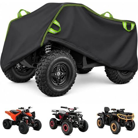 Housse Pour Quad,Imperméable Couverture Quad Atv En 210D Oxford,Housse Moto Quad Bâche Protection Avec Bandes Réfléchissante[CA82] (1/5)