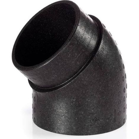 Zehnder Bogen ComfoPipe Compact DN125, 45 Grad Durchmesser 155/125mm, schwarz, EPP