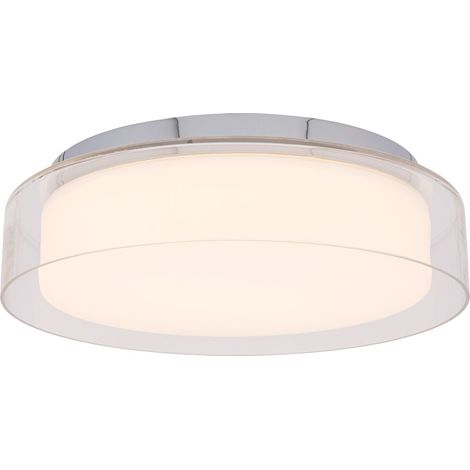 Runde LED Deckenlampe Metall Glas Ø35cm 4000K