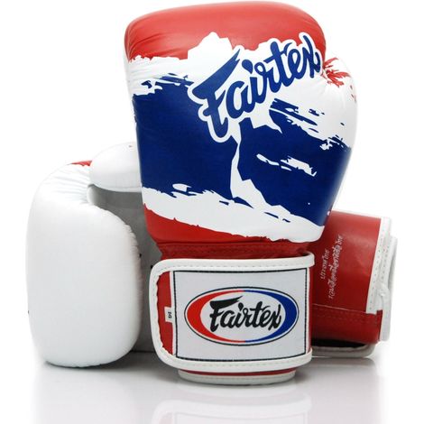 Guantes de boxeo Fairtex BGV1 Thai Pride de cuero genuino, 283 g (10 oz) (1/2)