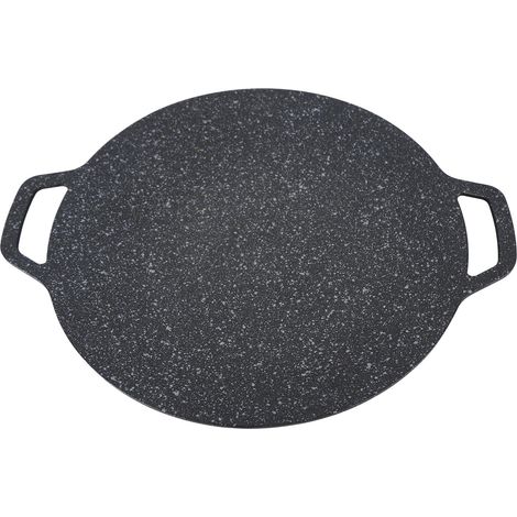 Plaque de cuisson ronde coréenne pour barbecue, sans fumée, idéale pour la maison, le camping, les grillades en intérieur et en extérieur (34 cm). (1/5)