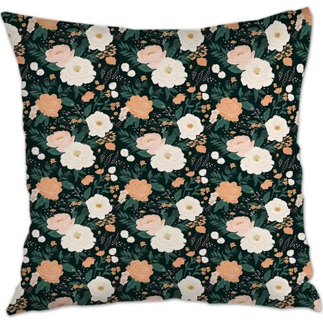 Housse de coussin carrée standard 45x45cm anti-ride pour canapé lit salon chambre (1/5)