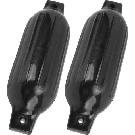 2 aufblasbare schwarze Bootsfender, 5,5 x 20 Zoll, für Yachten, Fischerboote und Schlauchboote (1/5)