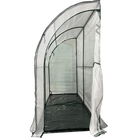 Demi-serre murale adossée pour jardin et balcon 80 x 200 x 160 cm