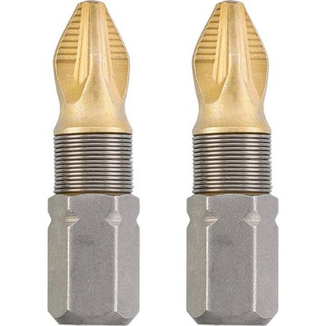 Puntas de destornillador kwb 124102 recubrimiento titanio agarre Mega 25 mm