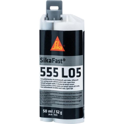 Adhésif acrylate rapide SikaFast-555 L05 50ml Dual-Cartouche 2- (Par 12) (1/2)