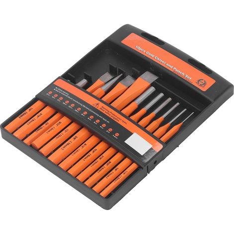 Jeu de 12 Chasse-Goupilles et Burins Multi-Tailles, Outil de Démontage et Réparation, Kit de Bricolage pour Travail du Bois (1/5)