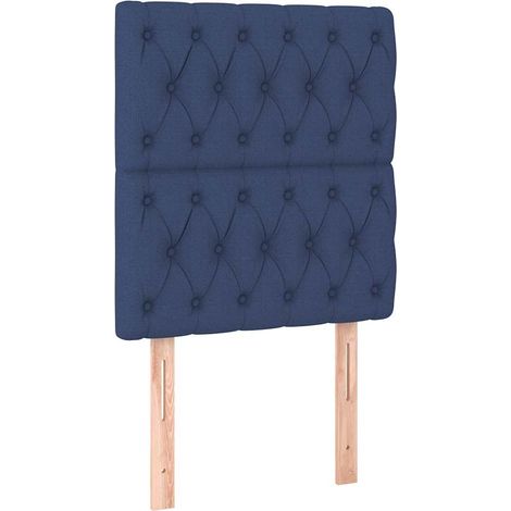 Maison Exclusive - Cabecero de cama de tela azul 80x7x118/128 cm (1/5)