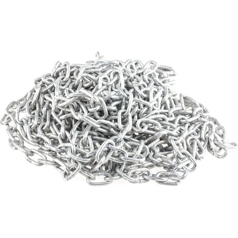 Rs Pro – Chaîne de liaison en acier galvanisé 4mm – Longueur 10m – Charge maximale 100kg – Pour chantiers humides et terrains accidentés
