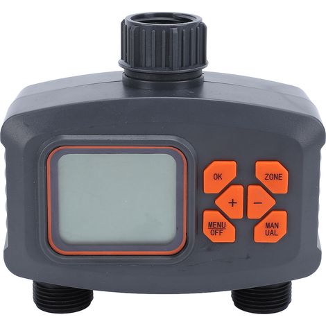 Arroseur automatique Double sortie ABS Étanche Programmable pour jardin pelouse et plantes extérieur (1/4)