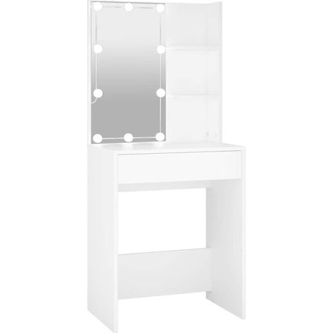 Dressing Table with LED White 60x40x140 cm vidaXL (1/5)