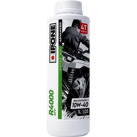 Aceite semisintético Ipone R4000 10W40 1L para ATV Quad. Protección de motor de alta calidad.