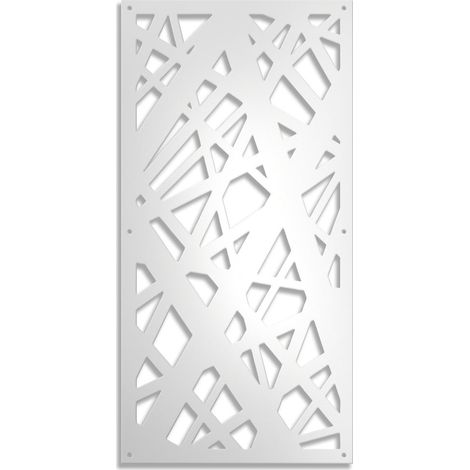 DIAGONAL LARGE - Pannello traforato in PVC - 10mm spessore - Misura: 73x148 cm - Colore: bianco
