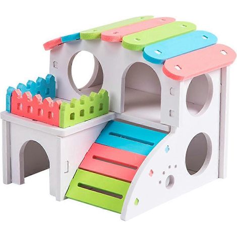 Hamsterhaus aus Kunststoff, Villa, einfach aufzubauen, Kletterspielzeug für Kleintiere, Versteck (1/5)