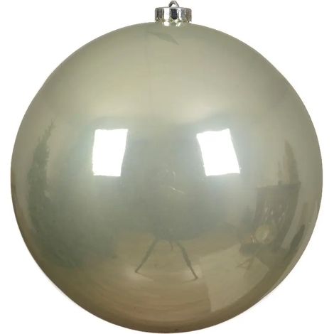 Palline per albero di Natale in vetro decorate color Perla Smalto -1 sfera da 20 cm (1/3)