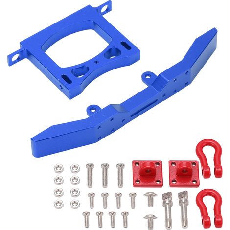 Pare-chocs métallique avant et arrière en aluminium pour voiture télécommandée WPL B14 B16 Q60 Q61 1/16 - Bleu (1/5)