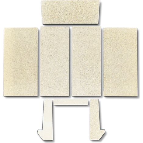 Habillage de foyer pour poêles à cheminée Yato de Skantherm - vermiculite - 8 pièces