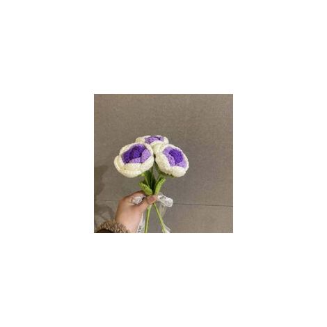 Knitted Rose Simulation Bouquet Hand Woven Yarn Floral Decoration Perfect Gift for Women Romantic and Long Lasting Ideal for Valentine s Day Anniversaries and Birthdays (1/2)