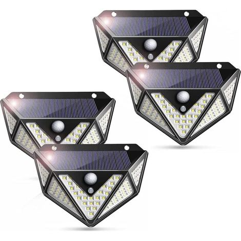 Confezione da 4 luci solari grandangolari da 100 LED
