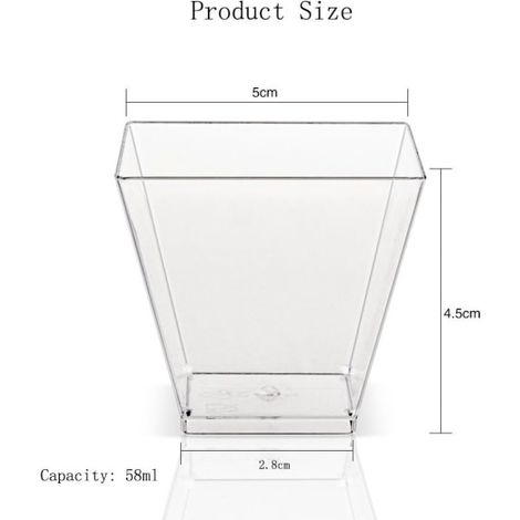 Verre en plastique transparent 250 ml usage quotidien (1/4)